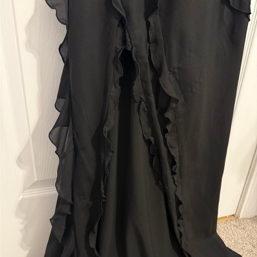 Abercrombie & Fitch Black Ruffled Maxi Dress - Picture 9 of 15